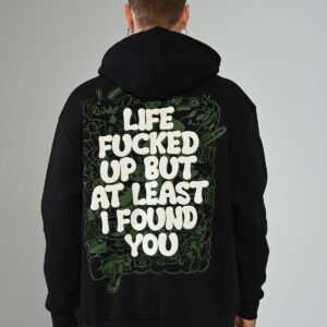 I FOUND U HOODIE  - BLACK