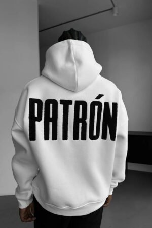 patrÓn embroidered hoodie – grey