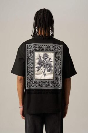 Home thyself be true graphic oversized t shirt – black (unisex)