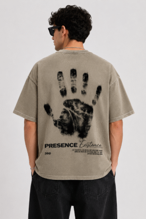 presence oversized t shirt – sand