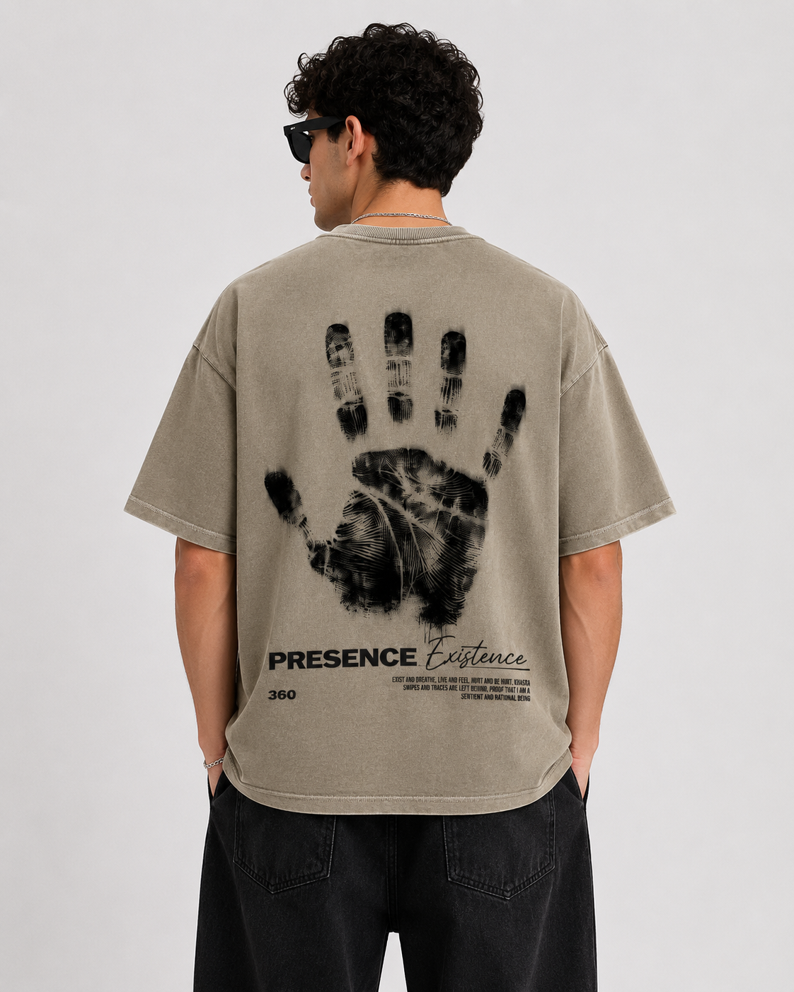 presence oversized t shirt – sand presence oversized t shirt – sand