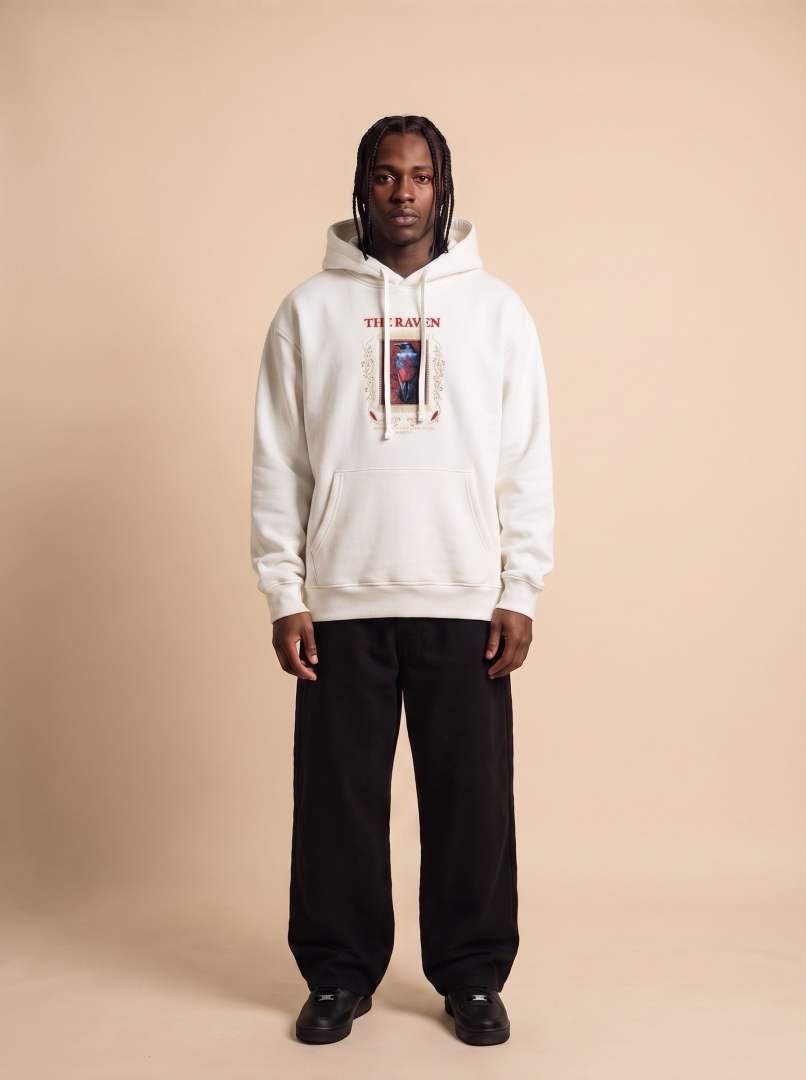 the raven persian gothic designer oversized hoodie – cream the raven persian gothic designer oversized hoodie – cream